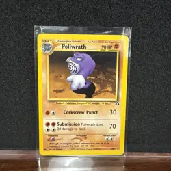 Pokemon TCG Poliwrath 28/75 Rare Unlimited Card Neo Discovery 2001 NM Condition - Image 1