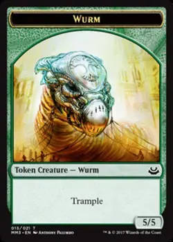 MTG magic cards 1x Wurm Token Modern Masters 2017 NM-Mint, English - Image 1
