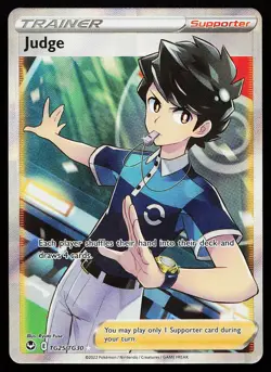 Judge TG25/TG30 Ultra Rare Silver Tempest Trainer Gallery Pokemon Card - Image 1
