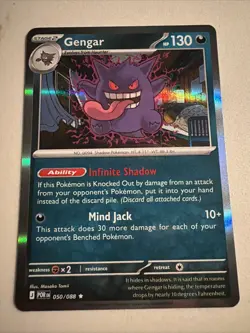 Pokemon Gengar 050/088 Me03: Perfect Order rare Holo card Mint Condition - Image 1