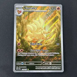 Pokemon TCG Ninetales Obsidian Flames Illustration Rare Card 199/197 LPNM - Image 1