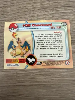 Pokemon Topps • Charizard • Holo • USA • 1999 • Foil • Black Logo EXC• - Image 4