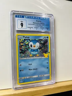 Pokemon Piplup McDonald's Collection 2021 Confetti Holo CGC 9 Mint Graded - Image 2