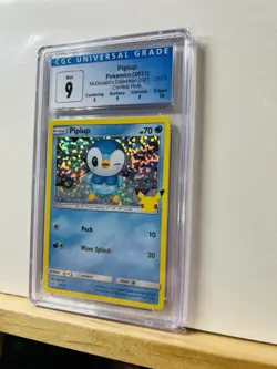 Pokemon Piplup McDonald's Collection 2021 Confetti Holo CGC 9 Mint Graded - Image 3