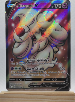 Pokemon TCG Alcremie V Full Art Ultra Rare Holo 064/072 Shining Fates 170 HP - Image 1