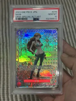 2023 One Piece OP05 Nami OP01-016 Special Alt Art SP Japanese PSA 10 Gem Mint - Image 1