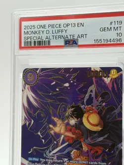 One Piece Monkey D. Luffy OP09-119 Secret Rare sp EN PSA 10 - Image 2