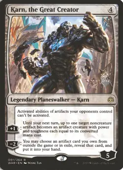 MTG Karn, the Great Creator (001) *Non-Foil* Promo War of the Spark MT/NM - Image 1