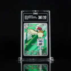 2023 POKEMON JPN RULER OF THE BLACK FLAME AR ART RARE PIDGEOTTO 119/108 TAG 10 - Image 1