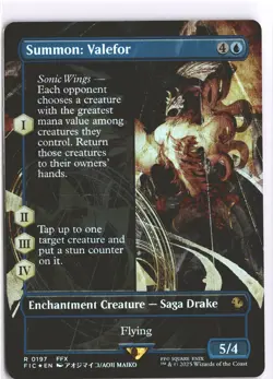 MTG Summon: Valefor (0197) *Foil* Borderless Final Fantasy MT/NM Free Ship - Image 1