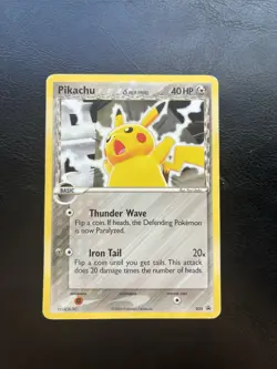 Pikachu 035 Nintendo Black Star Promo NON-HOLO Pokemon Official Magazine Summer - Image 1