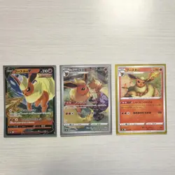 Pokemon TCG Japanese Flareon 3 card lot. - Image 1