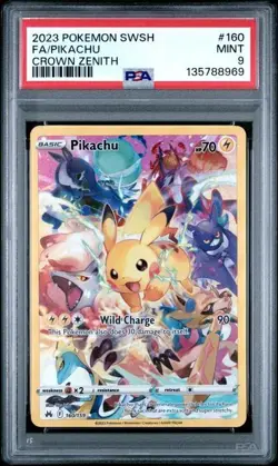 2023 Pokemon Sword And Shield Crown Zenith #160 Fa/Pikachu PSA 9 (69) - Image 1