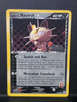 ROCKET'S MEOWTH REVERSE HOLO STAMP 46/109 EX TEAM ROCKET RETURNS POKEMON ENG LP - Image 1