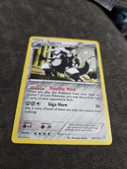 Pokemon TCG Aggron 80/124 Dragons Exalted Holo Rare Stage 2 2012 140 HP Card - Image 1