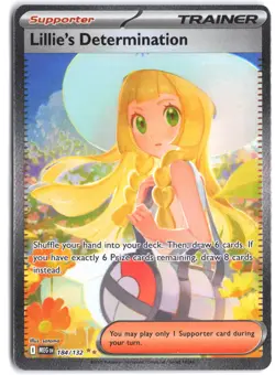 Lillie's Determination 184/132 Special Illustration Rare Mega Evolution Pokemon - Image 1