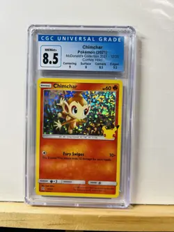 Pokemon Chimchar McDonald's Collection cgc 8.5 Graded 12/25 Confetti Holo - Image 1