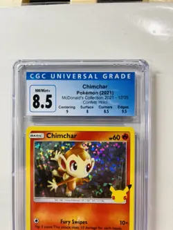 Pokemon Chimchar McDonald's Collection cgc 8.5 Graded 12/25 Confetti Holo - Image 2