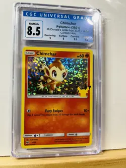 Pokemon Chimchar McDonald's Collection cgc 8.5 Graded 12/25 Confetti Holo - Image 3