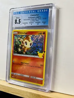 Pokemon Chimchar McDonald's Collection cgc 8.5 Graded 12/25 Confetti Holo - Image 4