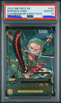One Piece Roronoa Zoro CS Championship 2024 Event Pack P-042 - Image 1