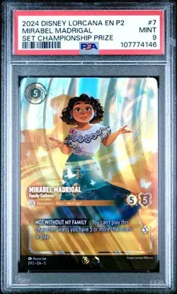 2024 DISNEY LORCANA EN P2-PROMO #7 MIRABEL MADRIGAL - FAMILY GATHERER PSA 9 - Image 1