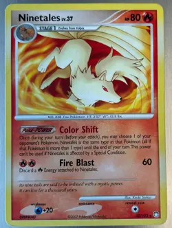 Ninetales 32/123 Mysterious Treasures Regular Small Crease DMG Pokemon Card - Image 1
