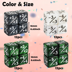 48 PCS Magic Counter Dice Life MTG Counters Dice Set Bulk Buff Tokens D6 Dice Se - Image 2
