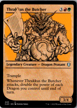 Thrakkus the Butcher (Sketch) CLB 2022 MTG Magic Uncommon 440 - Image 1