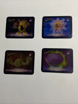 Pokemon Stadium Action 3D Cards- BUNDLE OF 4 Electabuzz Geodude Starmie Koffing - Image 1