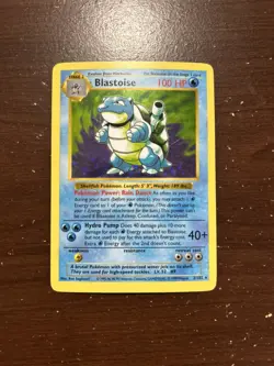 Pokemon TCG Blastoise 2/102- Base Set - Holo Rare English 1999 - Image 2