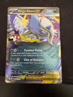 Pokemon TCG Mega Absol EX 086/132 Holo Play! Stamp Prize Pack Promo - Image 1