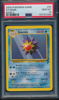 2000 Pokemon Game #94 Starmie Base II PSA 10 GEM MINT - Image 1