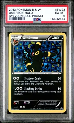 2013 POKEMON BW BLACK STAR PROMO UMBREON #BW93 HOLO PSA 6 EX #113312574 - Image 1