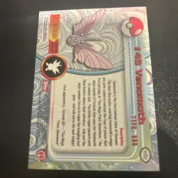 #49 Venomoth, Pokemon TCG Red Logo Topps TV Animation Edition, Reg, NM - Image 2