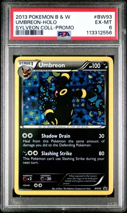 2013 POKEMON BW BLACK STAR PROMO UMBREON #BW93 HOLO PSA 6 EX #113312556 - Image 1