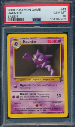 2000 Pokemon Game #43 Haunter Base II PSA 10 GEM MINT - Image 1