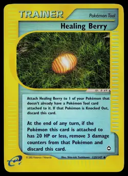 Pokemon Card - Healing Berry Aquapolis 125/147 Reverse Holo - Image 1