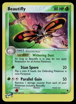 Pokemon Card - Beautifly Ruby and Sapphire 2/109 Reverse Holo - Image 1
