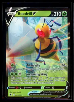 2022 Sword & Shield - Astral Radiance Beedrill V #1 Ultra Rare Holo Pokemon Card - Image 1
