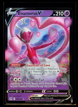 2022 Sword & Shield - Lost Origin Enamorus V #82 Ultra Rare Holo Pokemon Card - Image 1
