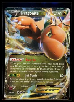 2014 XY - Furious Fists Dragonite-EX #74 Ultra Rare Holo Pokemon Card - Image 1