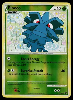 Pokemon Card - Pineco Undaunted 63/90 Reverse Holo - Image 1