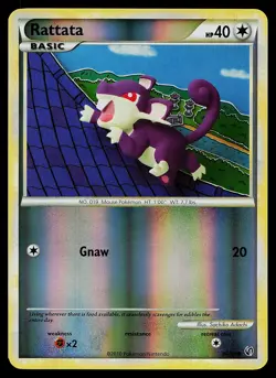 Pokemon Card - Rattata Undaunted 64/90 Reverse Holo - Image 1