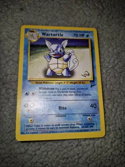 Wartortle 63/130 Base Set 2 W Stamped Top Deck Magazine Promo Pokemon Card Dent - Image 1