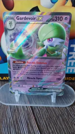 GARDEVOIR EX Scarlet & Violet POKEMON Full-Art Holo 2023 Trading Card 086/198 - Image 1