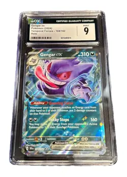 CGC 9 GEM MINT Gengar EX 104/162 HOLO RARE Temporal Forces Pokemon Card - Image 1