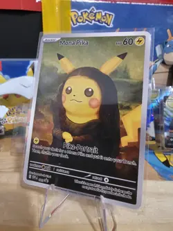 Mona Pika (Mona Lisa Reference) - Classic Pokemon Fan Art Custom - Non TCG (NM) - Image 1