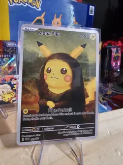 Mona Pika (Mona Lisa Reference) - Classic Pokemon Fan Art Custom - Non TCG (NM) - Image 3