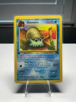 Omanyte 52/62 1st Edition Regular Non Holo WoTC Pokemon Fossil Set LP English - Image 1